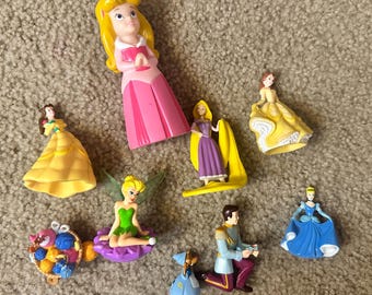 Vintage Disney figure cake topper Princess Mouse dolls figurine lot
