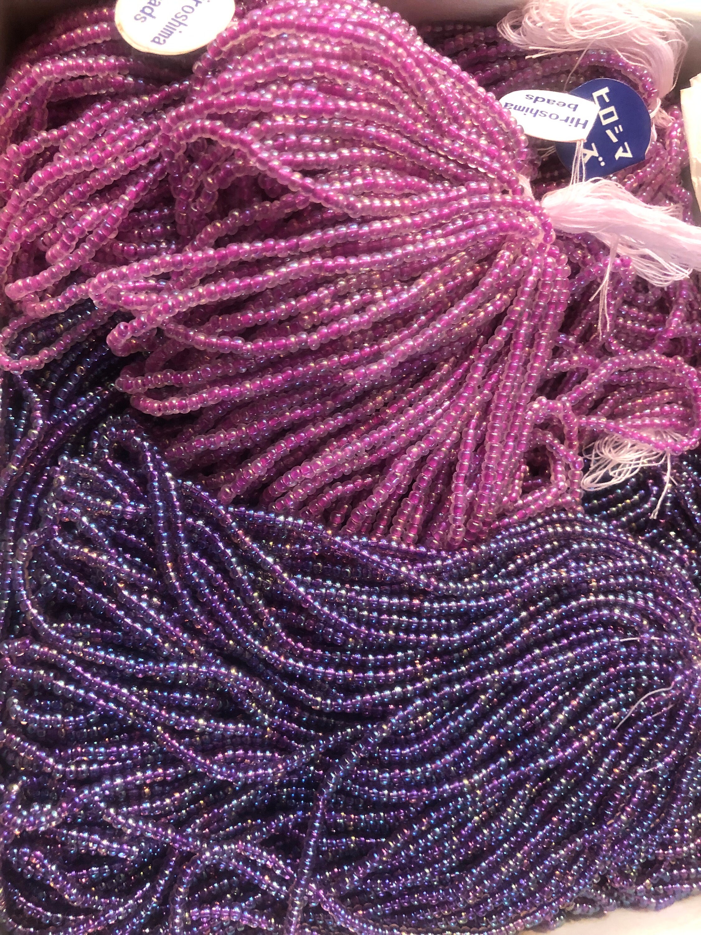 Hiroshima Japanese 2mm Glass Seed Beads, Colorful Sz 11/0 Seed