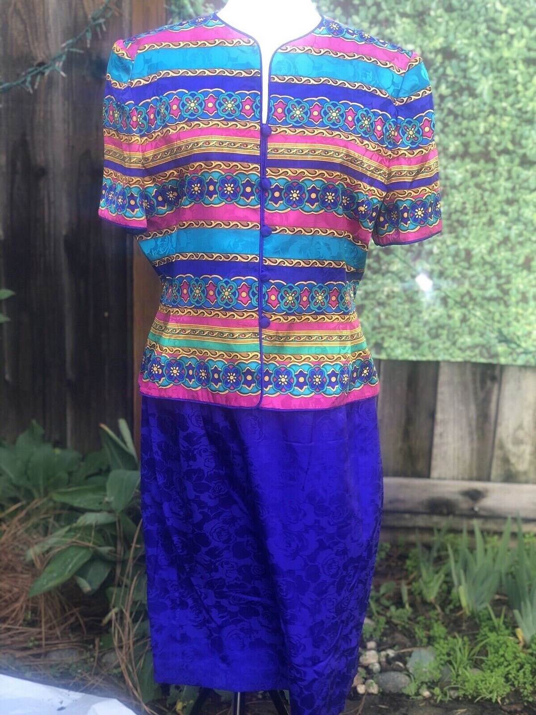 Women A-line Blue Below Knee Dress