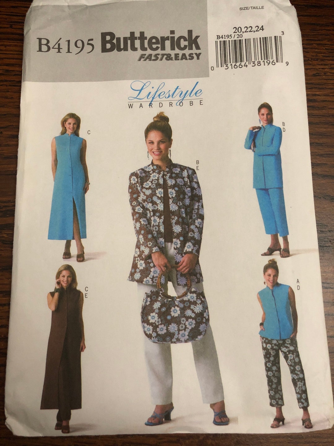 Butterick 4195 Misses Top, Jacket, Dress and Pants, Women Clothing Sz ...