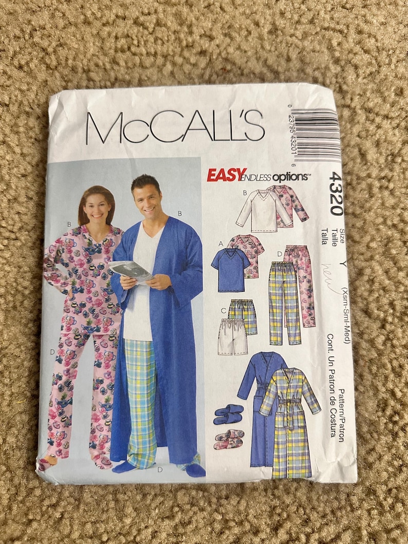 Maccall Example Mccalls 4320 Misses,men’s and Teen Boys Robe,tops,shorts,pants and ...