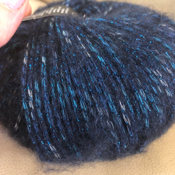 Lana Grossa 50 g Shiny supper soft wool yarn knitting alpaca merino cotton polyamide polyester 1 skein only "New old stock"