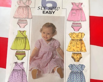 Butterick 4432 Infants Dress and Panties Babies clothing sz NB-L Uncut easy sewing pattern