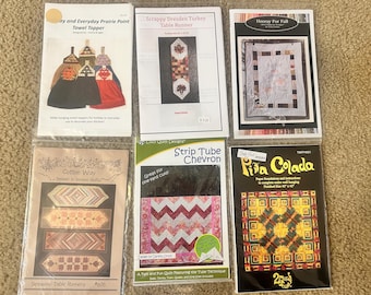 Vintage patchwork patterns, Quilted patterns, Applique patterns, Table runner sewing pattern, Wall hanging pattern, Craft project patterns