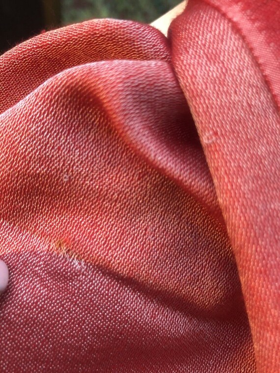 Supper soft red pashmina silk shoulder cover wrap… - image 9