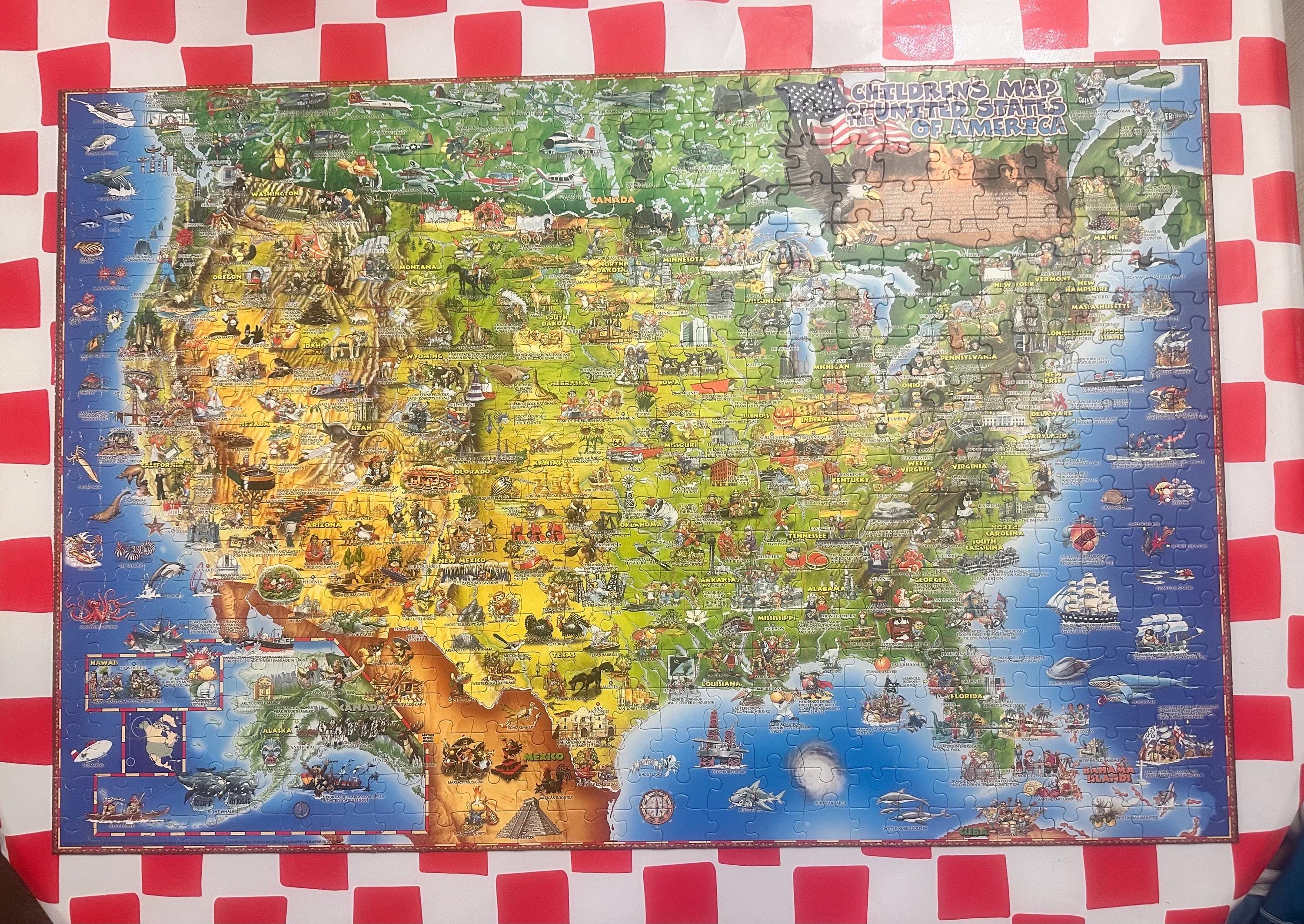 Complete Children's Map of the United States of America Giant 500
