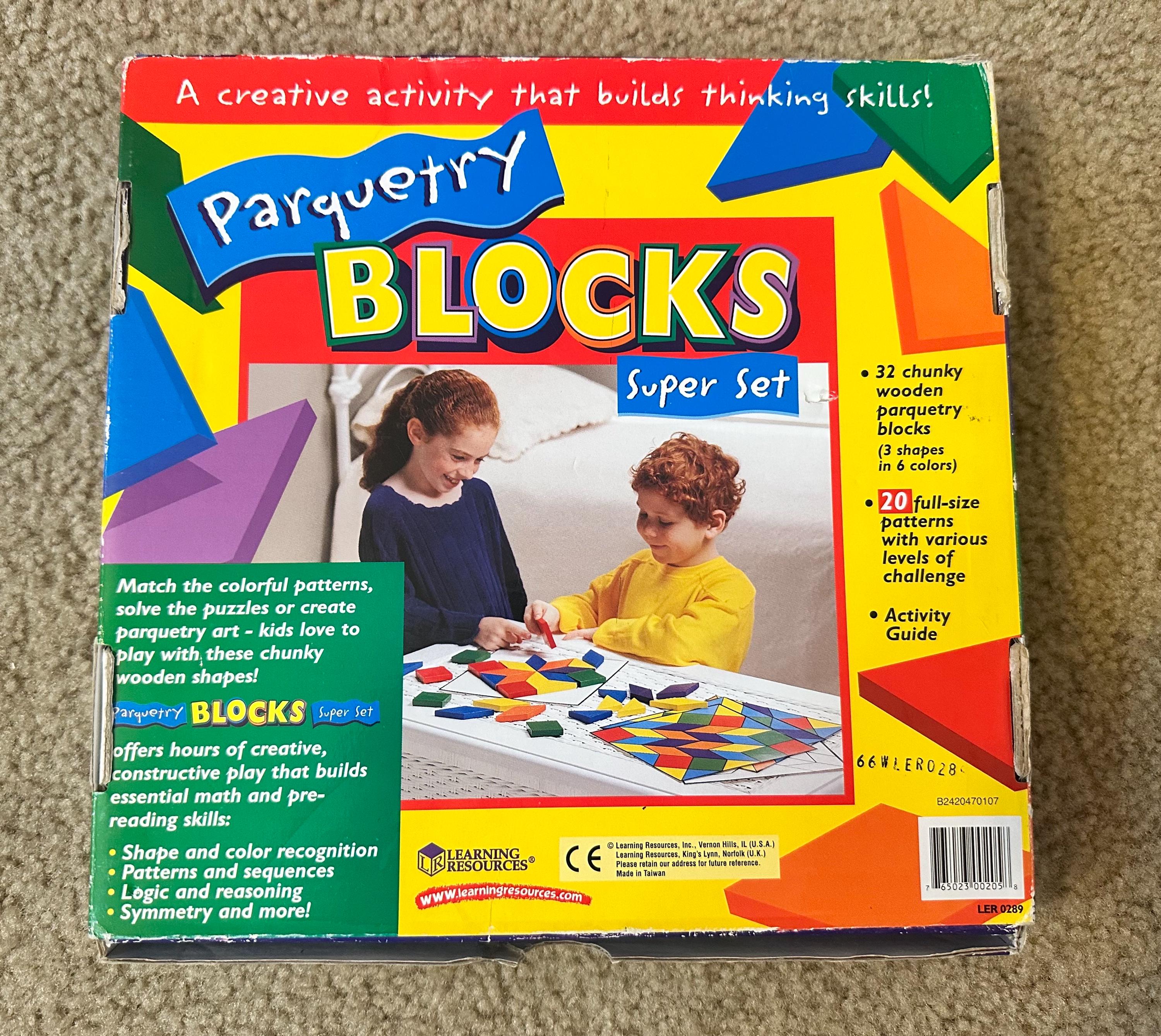 Vintage Learning Resources Parquetry Blocks Super Set, Wooden