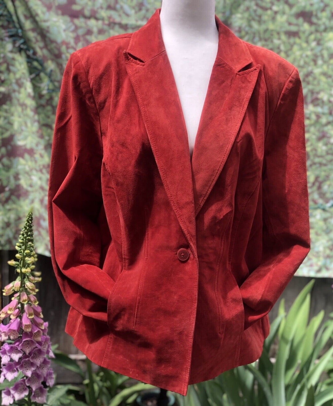 Alfani Very Soft Genuine Suede Leather Jacket Women Clothing Sz 2X