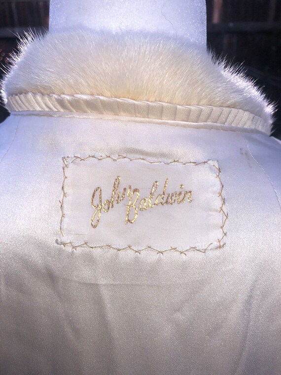 Off white real fur cape Bridal bolero fur jacket … - image 7