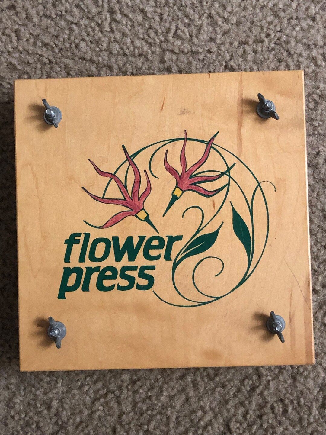 Flower Plant Press Kit, Rustic Botanical Solid Wood Flower Press