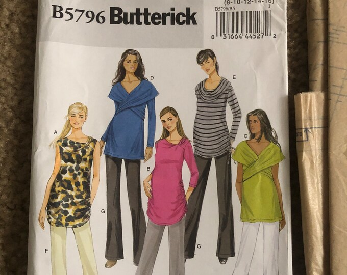 Butterick 5796 Misses Maternity Top and Pants Women Clothing Sz 8-10-12 ...