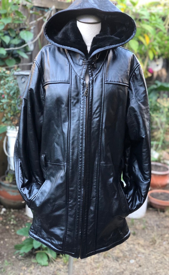 Genuine Leather Black Men Women Jacket With Front Full Zipper