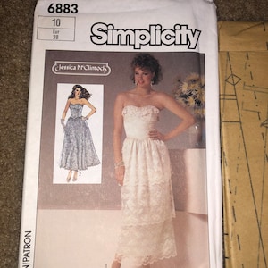 Simplicity 4143 Misses Evening Gown With Back Variations Sz