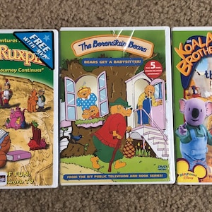 Lot of 3 dvd The Berenstain Bears get a babysitter, The Koala Brothers A day in the Outback playhouse Disney, The Adventures of Teddy Ruxpin