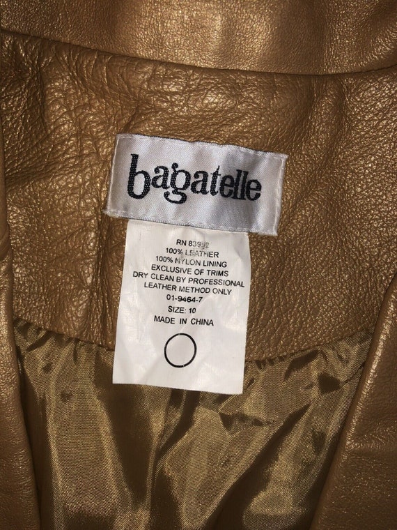 Bagatelle women long golden genuine leather jacke… - image 5