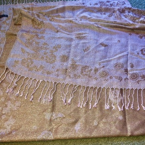 Fringed shimmer long neck scarf for women Formal evening shoulder cover wrap shawl Birthday women gift for her Christmas gift for mom