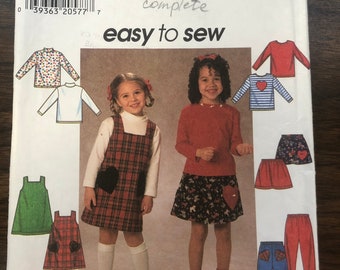 SIMPLICITY # 7547 GIRLS ~GREAT FOR SCHOOL~ SKORTS & KNIT TOP PATTERN  3-12  FF