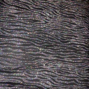 Fashion sparkly light stretch see thru silver glitter shiny black fabric for Prom, Bridal, Evening gown, Formal Party Dresses 3 yards / 54&quot;