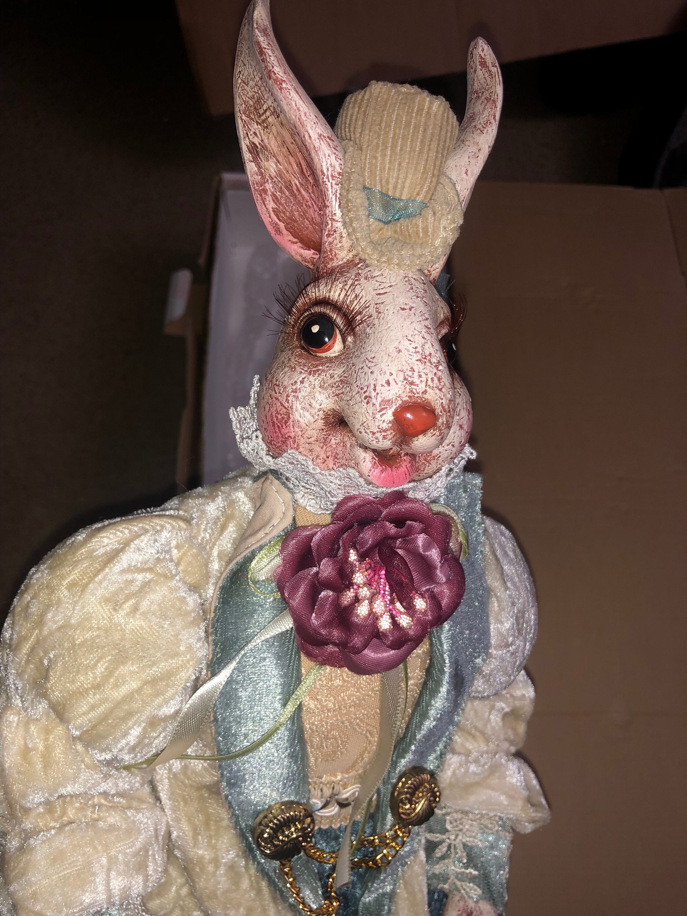 ビンテージドール　vintage doll バニー　ウサギ　うさぎ　レトロ Show Stoppers Vintage Rabbit Doll, Victorian Easter Bunny