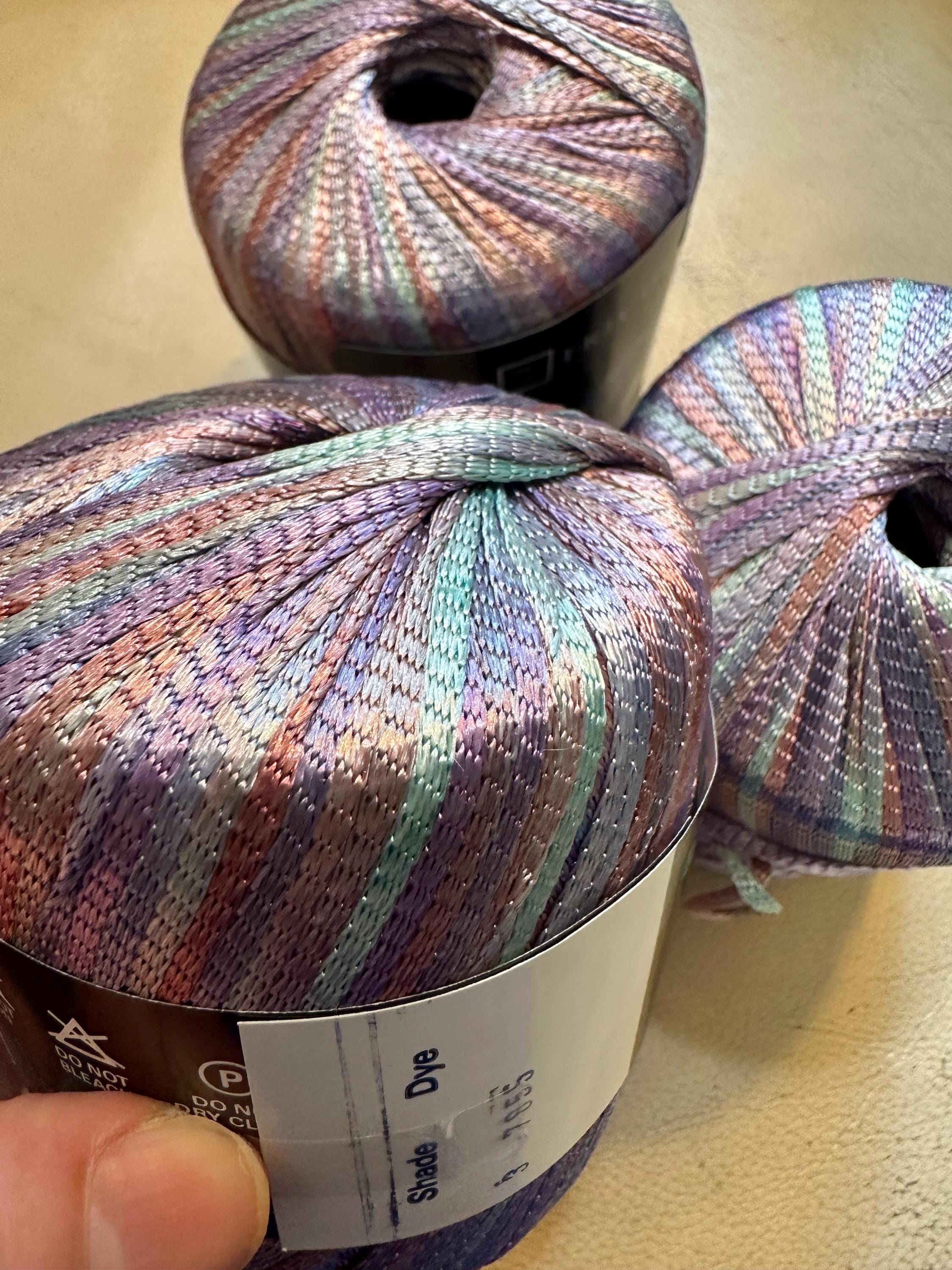 Tactel Milan Tricot Streamers Ribbon Yarn for Crochet DIY Hand