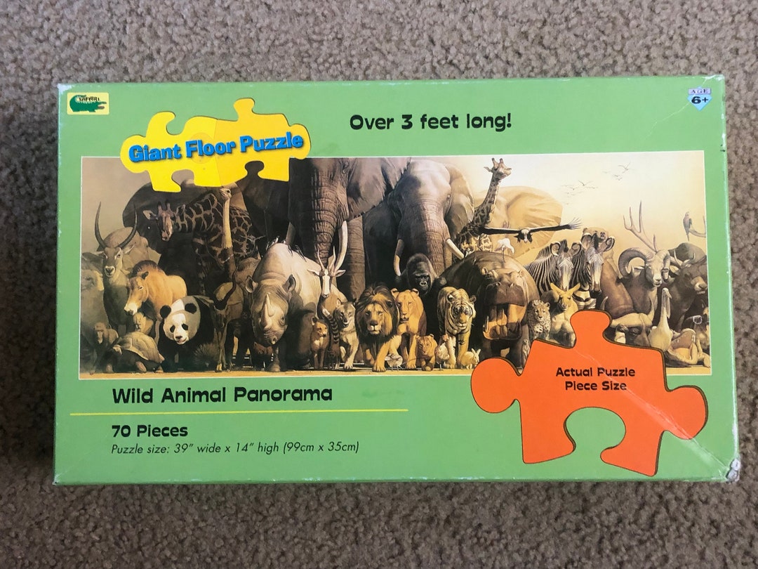 Childrens Jigsaw Wild Animals Giant Floor Puzzle Big Cardboard 70