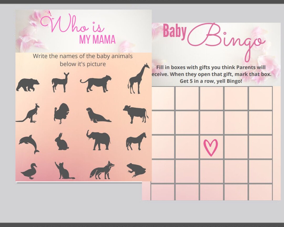 Juegos imprimibles para Baby Shower - Etsy México