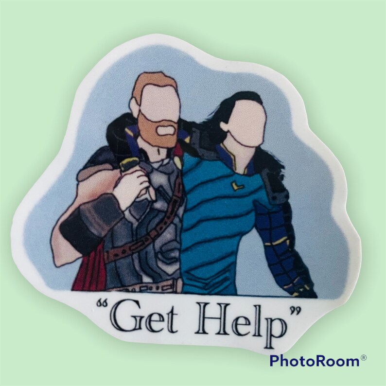 Get Help Sticker - Sticker, Sticker for Hydro Flasks, Laptop Sticker ...