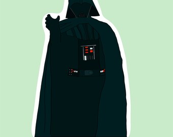 DARTH VADER Sticker- Sticker, Sticker for Hydro flasks, Laptop sticker, Waterproof, Water bottle, Custom stickers