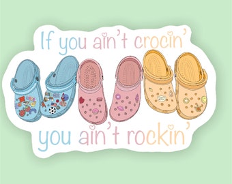 Croc Shoe Sticker - Sticker, Sticker for Hydro flasks, Laptop sticker, Waterproof, Water bottle, Custom stickers