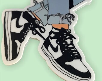 Trendy Shoe Sticker- Sticker, Sticker for Hydro flasks, Laptop sticker, Waterproof, Water bottle, Custom stickers
