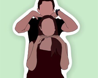 Tom & Lizzy Sticker- Sticker, Sticker for Hydro flasks, Laptop sticker, Waterproof, Water bottle, Custom stickers