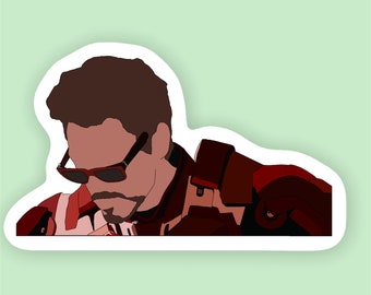Iron Man Sticker- Sticker, Sticker for Hydro flasks, Laptop sticker, Waterproof, Water bottle, Custom stickers