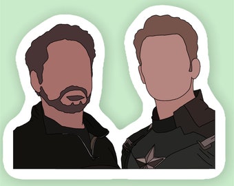 Tony& Steve Sticker- Sticker, Sticker for Hydro flasks, Laptop sticker, Waterproof, Water bottle, Custom stickers