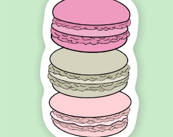 Macaron Sticker - Sticker, Sticker for Hydro flasks, Laptop sticker, Waterproof, Water bottle, Custom stickers