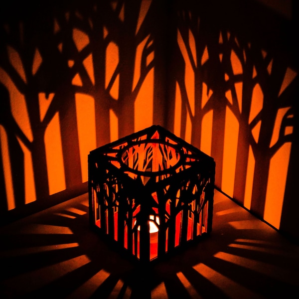 Shadow lamp, Tea Light Candle Holder, Shadow box Custom, Shadow work Shadow lamp, Tea Light Candle Holder, Shadow box Custom, Shadow work