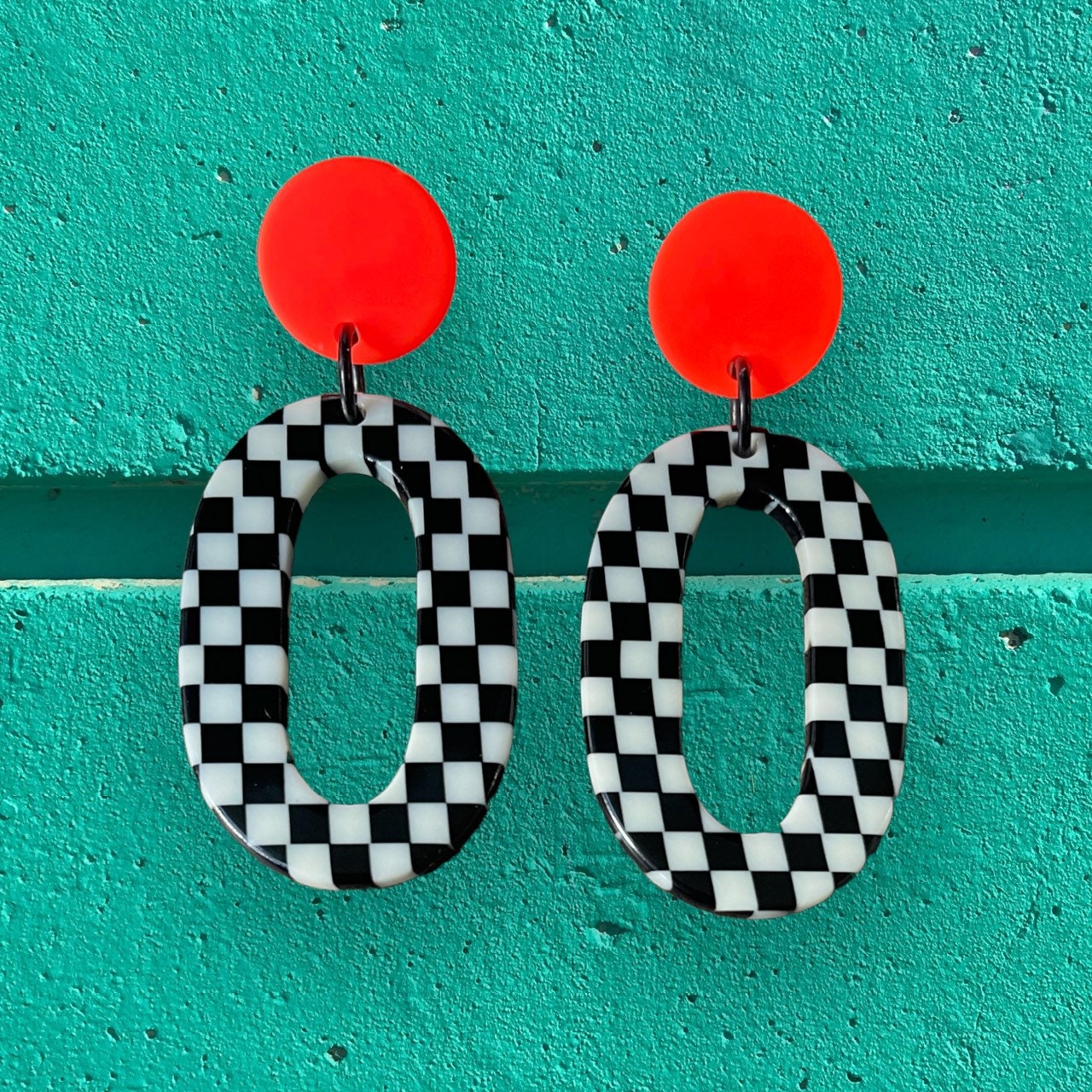 Checkered Capiz Earrings – Sea Things Ventura