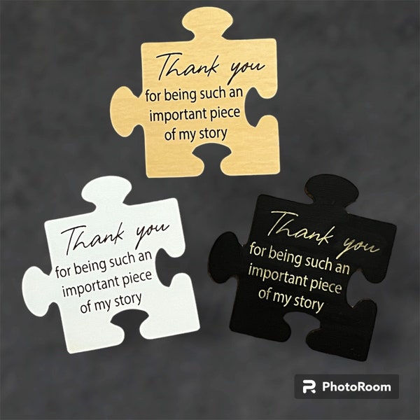 Thank you puzzle piece- thank you gift- say thanks in a unique way