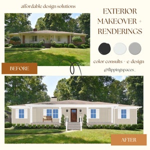 Exterior Home Design | Home Design | Exterior Custom Design | E-Design | Rendering | Exterior Makeover