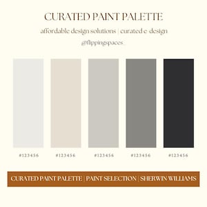 Paleta de pintura para INTERIORES seleccionada / Diseño de interiores en línea / Consulta de colores / Tablero de ideas / Selección de pintura