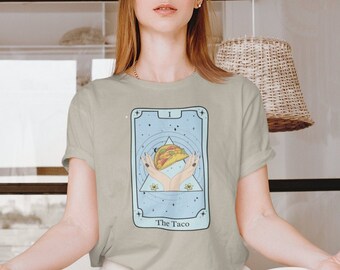 Taco Tarot Shirt Tarot Card Deck Tarot Deck Tarot Decks Tarot Shirts Women Indie Clothes Dark Academia Shirt Mystical Shirt Alt Clothing