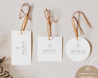 Oliva Essence Wedding Menu Name Tag Template: Minimalist Olive Place Cards, Sage Green Elegant Table Setting, Editable in Canva