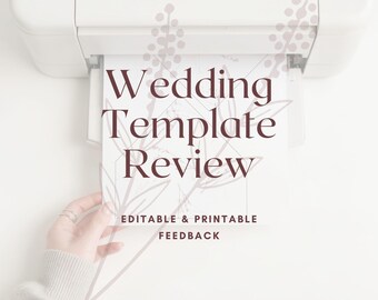 Wedding Template Review: Editable and Printable Design Feedback