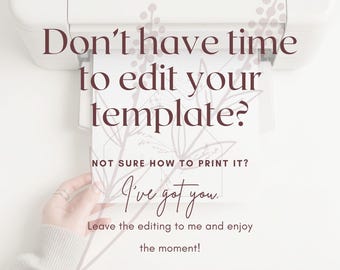 Done-For-You Wedding Template Editing | Personalized Wedding Stationery | Stress-Free Custom Design | Ready in 1–2 Days
