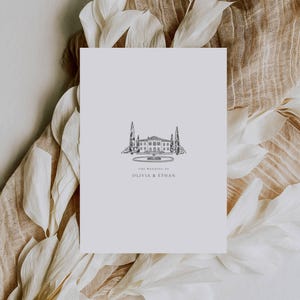 Wedding info card template for bridesmaids with elegant layout