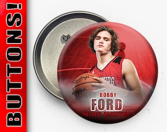 Basketball Button  Photoshop Template