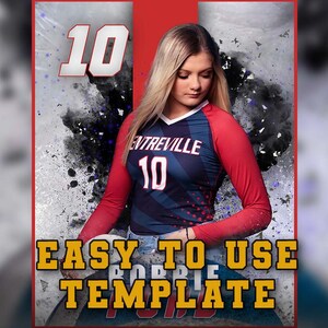 Varsity Volleyball Banner Template