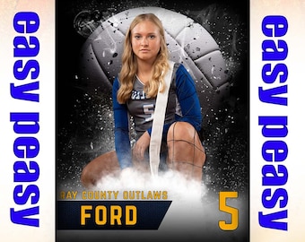 Volleyball Senior Banner Template