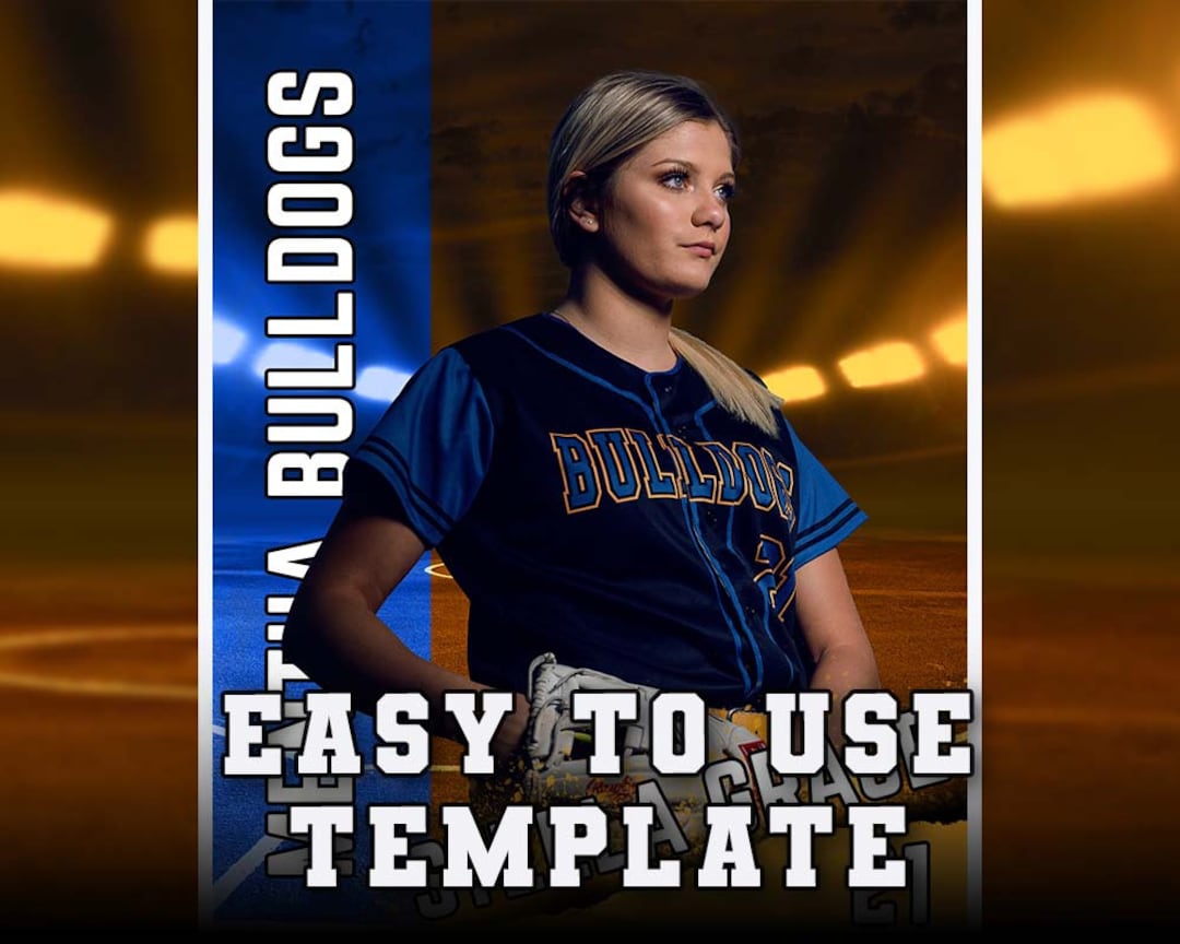 Softball Senior Banner Template - Etsy