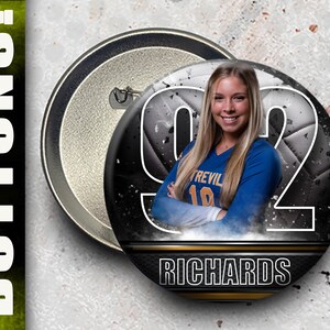 Volleyball Foto Button Vorlage