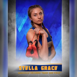 Track and Field Senior Banner Template- Editable Photoshop Sports Poster- Senior Night Idea